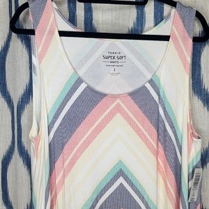 Hi-Lo Maxi Dress 2X NWT Torrid Jersey Super Soft Chevron Dress